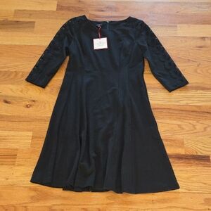 Talbots Brand New Midi Ponte Black Dress Size 6P